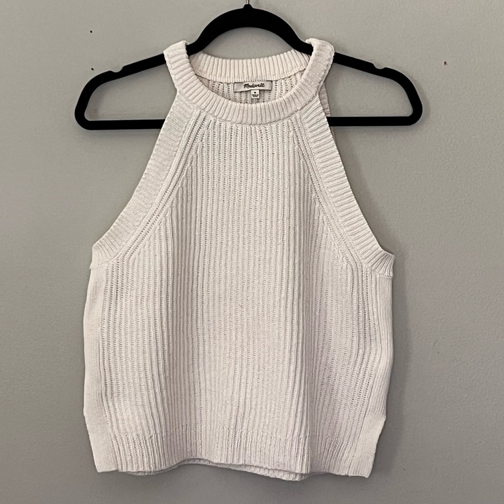 Madewell Womens High Neck Knit Tank Top Size Medium